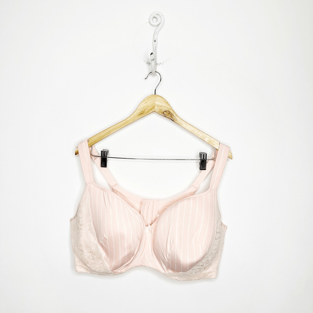 CACIQUE LIGHTLY LINED BALCONETTE bra LIGHT PINK underwire womens 46DDD